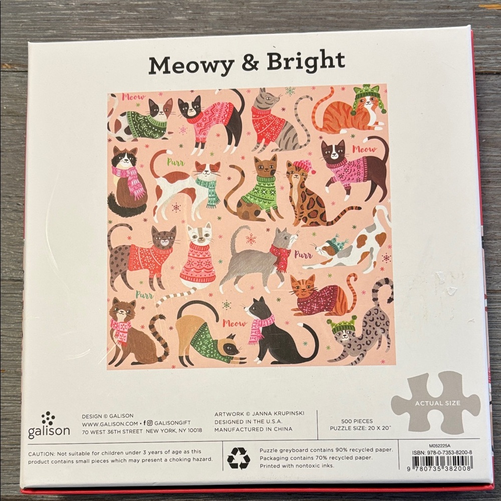 Meowy & Bright Cat Puzzle - 500 Pieces - Picture 2 of 2